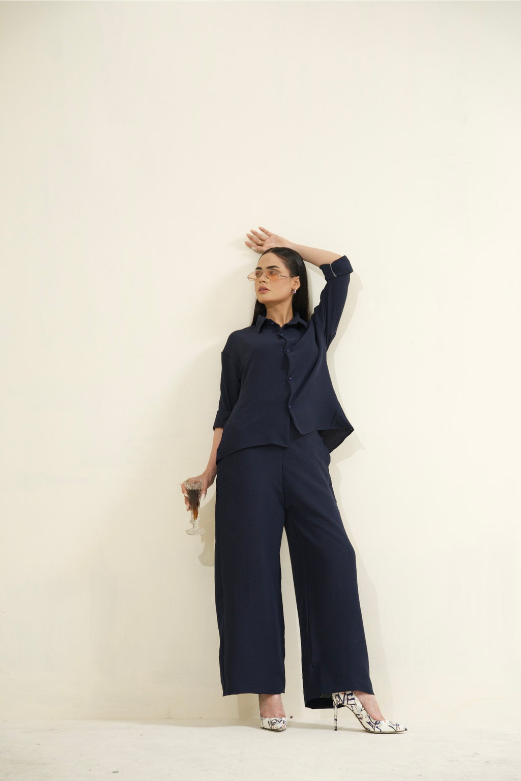 Women's Navy Blue Essential Co-Ord Set