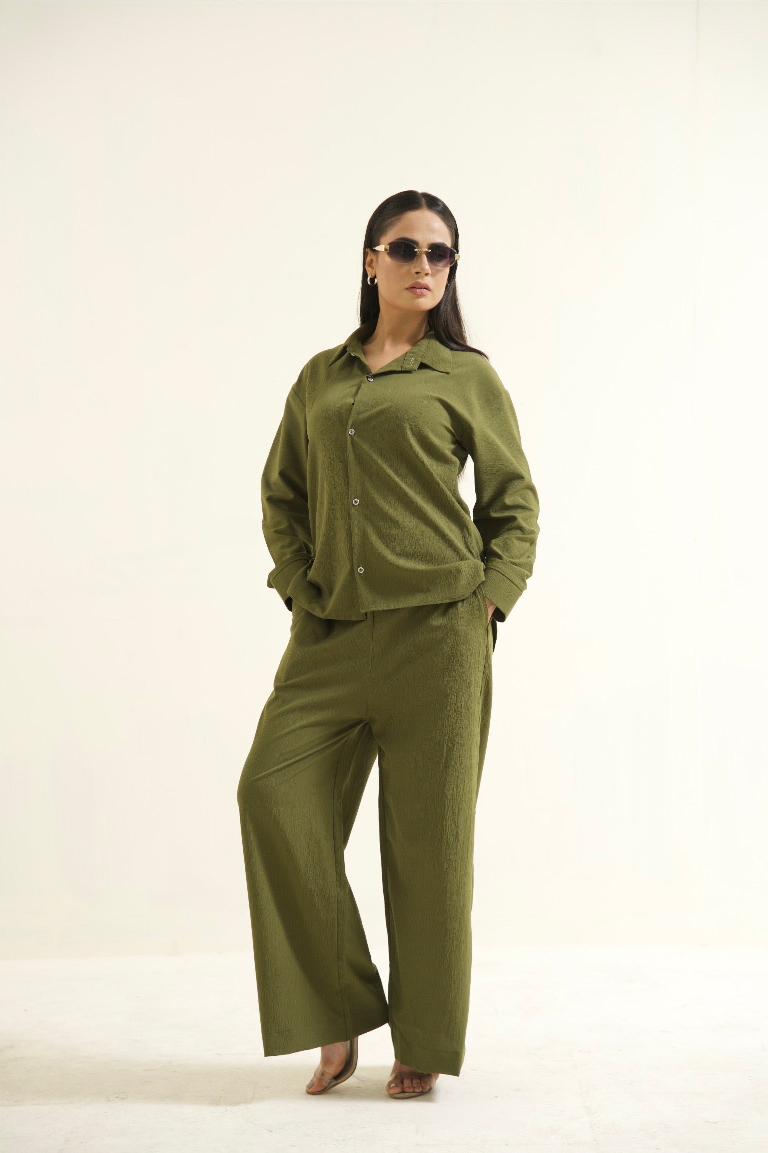 Women's Olive Green Essential Co-Ord Set