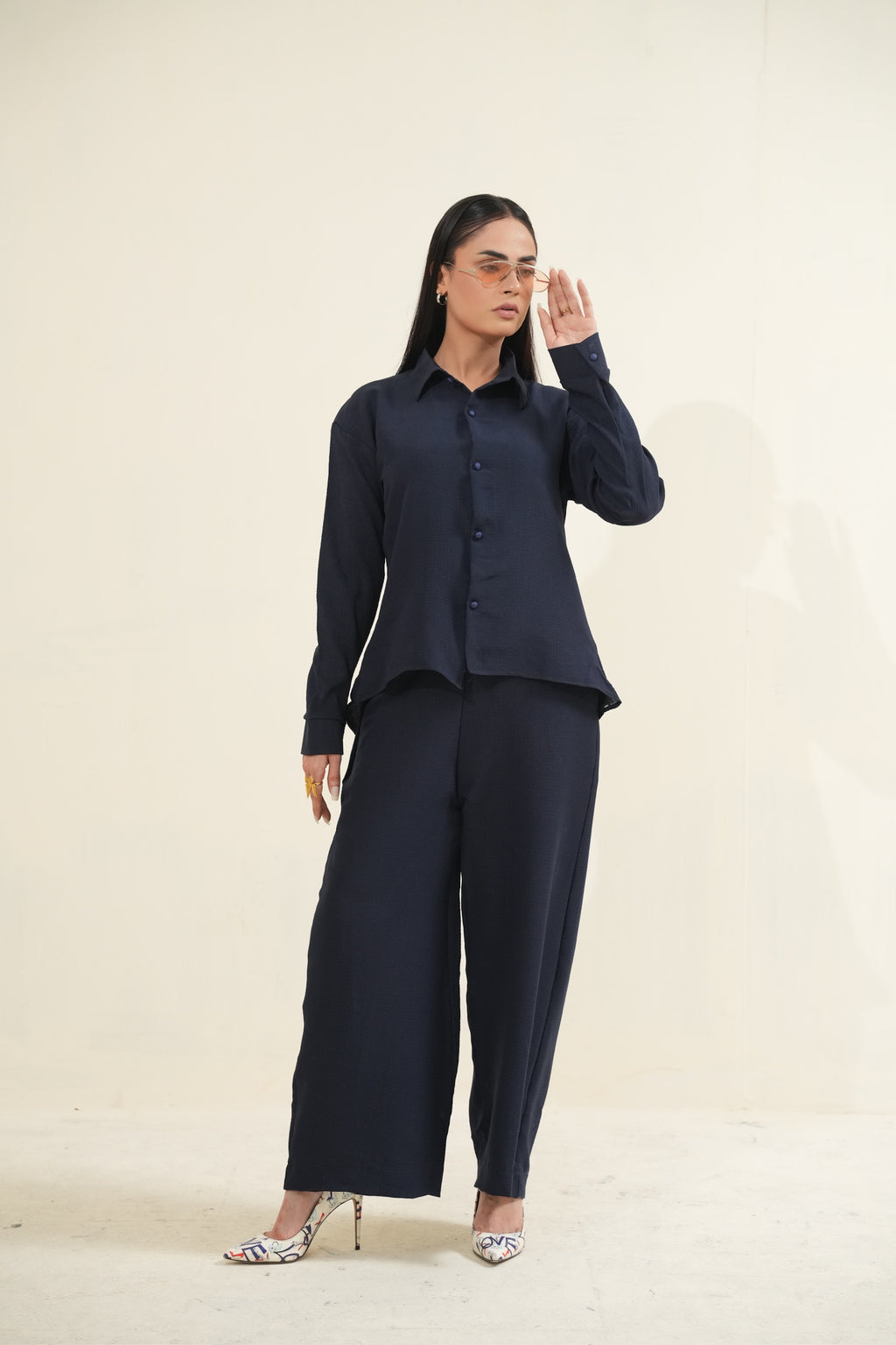 Women's Navy Blue Essential Co-Ord Set