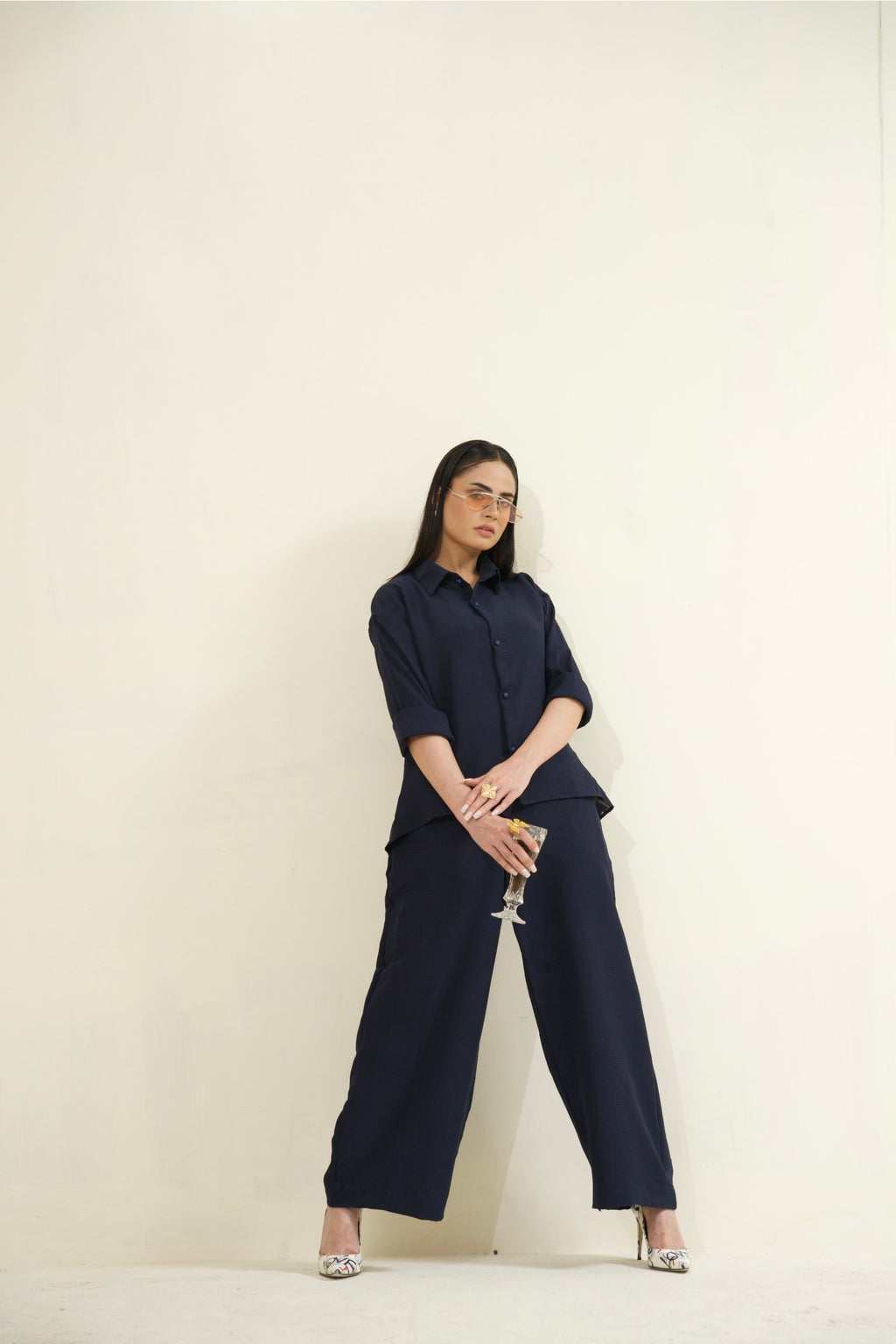 Women's Navy Blue Essential Co-Ord Set