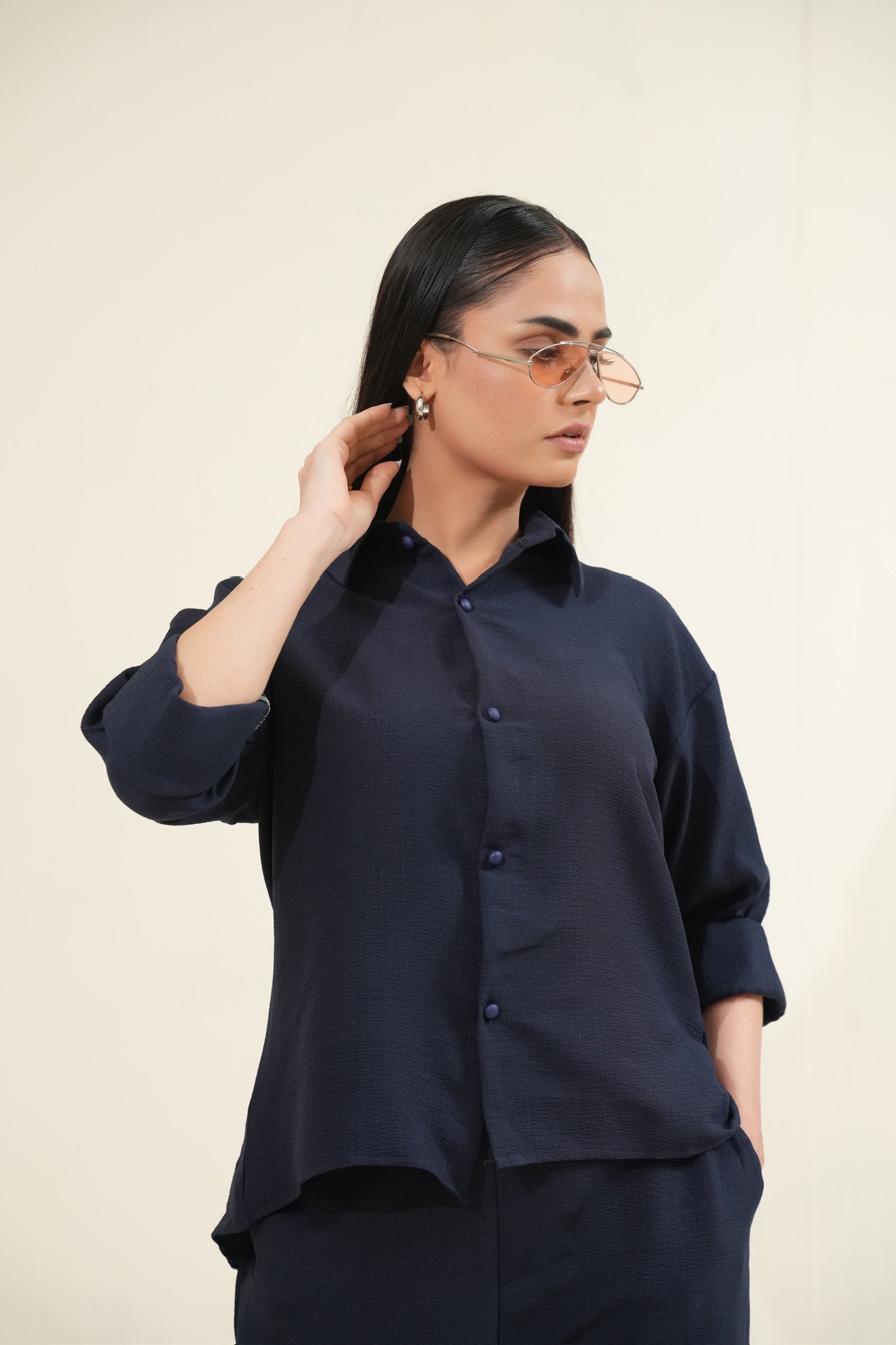 Women's Navy Blue Essential Co-Ord Set